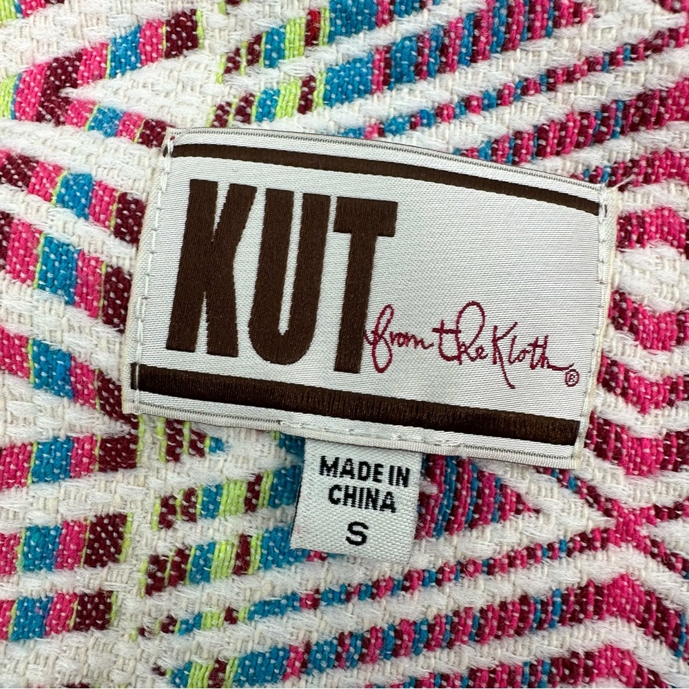Kut from the Kloth Blazer Jacket Womens S Colorful Tapestry Open Short Length - Picture 4 of 11